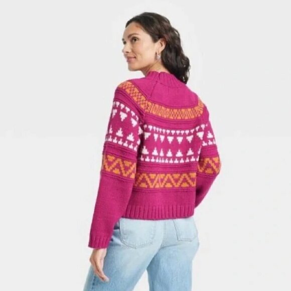 Universal Threads Sweater Womens Size XXL Fair Isle Chunky Nordic Sweater - Picture 2 of 7